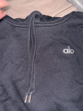 ALO Yoga Black Hoodie with Logo